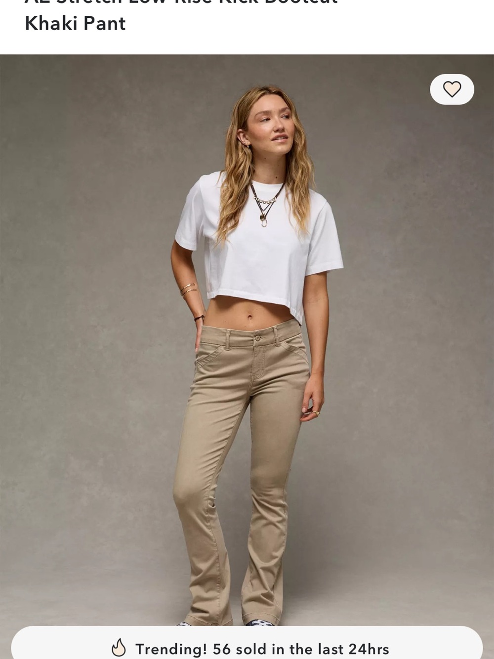 American Eagle Outfitters size 20 Short Khaki Kick Bootcut